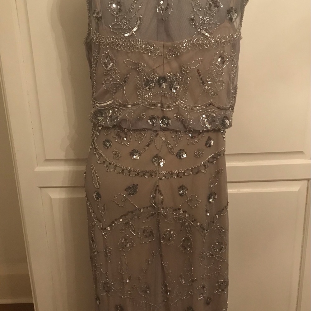 Adrienne Papell Beaded Blouson Evening Gown - Picture 10 of 13